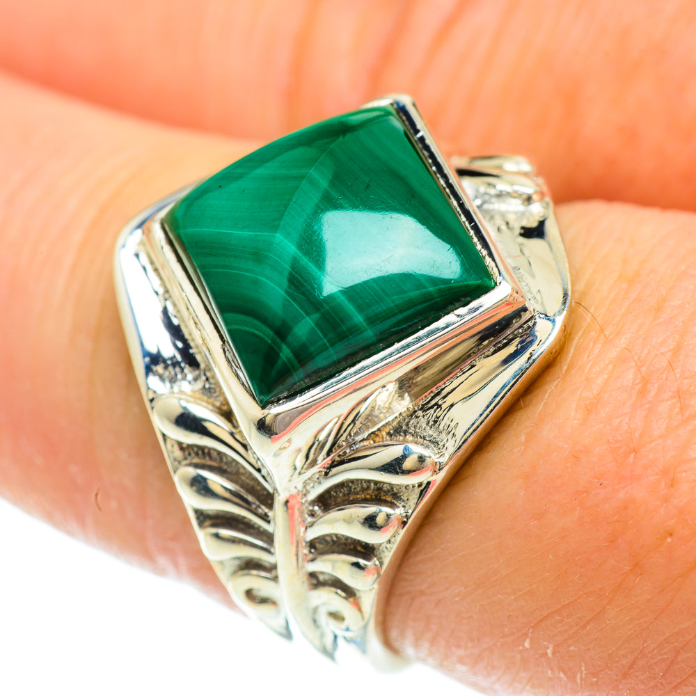 Malachite Rings handcrafted by Ana Silver Co - RING51604