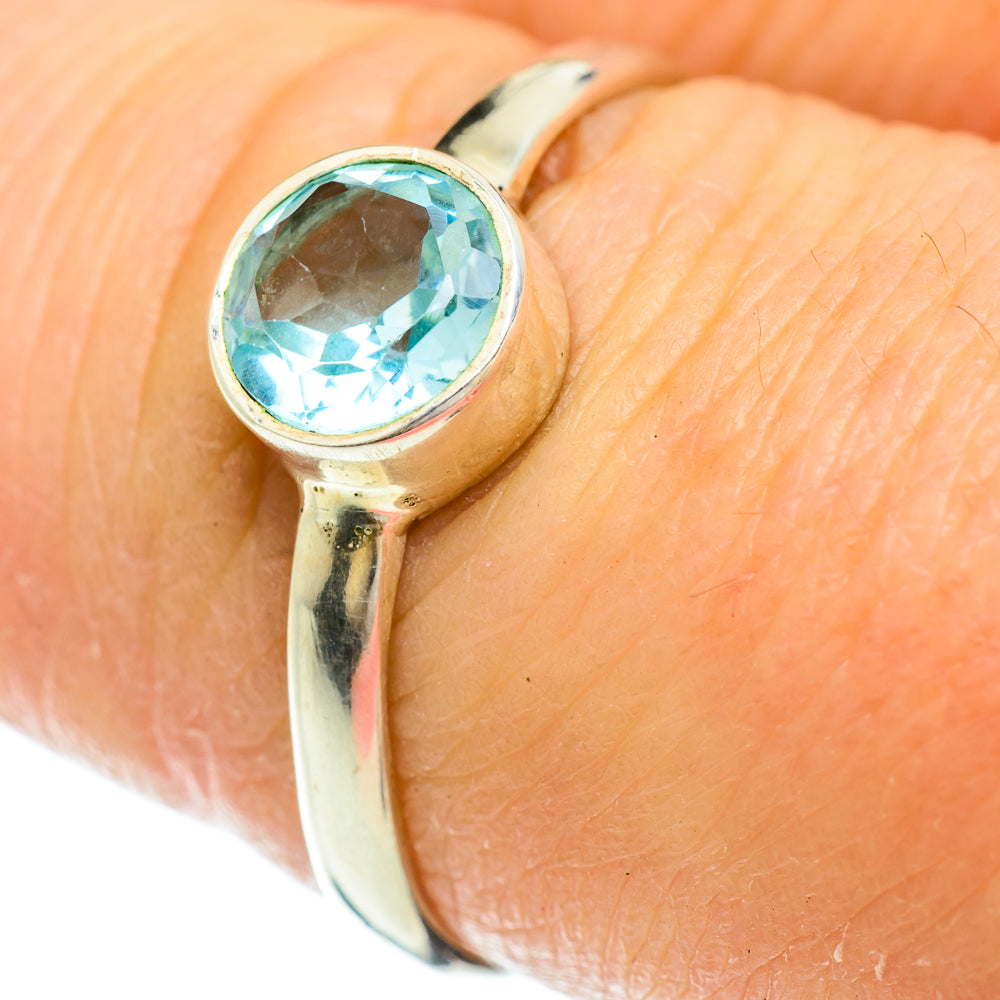 Blue Topaz Rings handcrafted by Ana Silver Co - RING51623