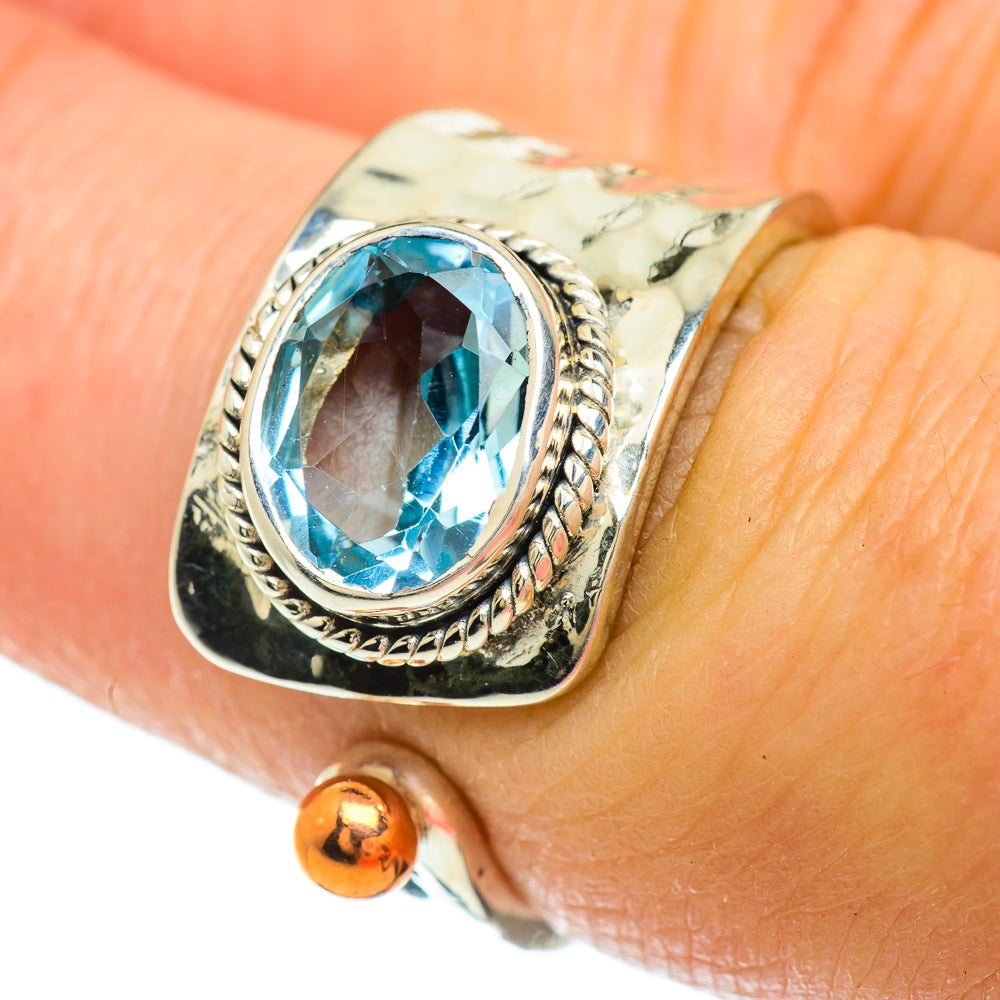 Blue Topaz Copper Rings handcrafted by Ana Silver Co - RING51625