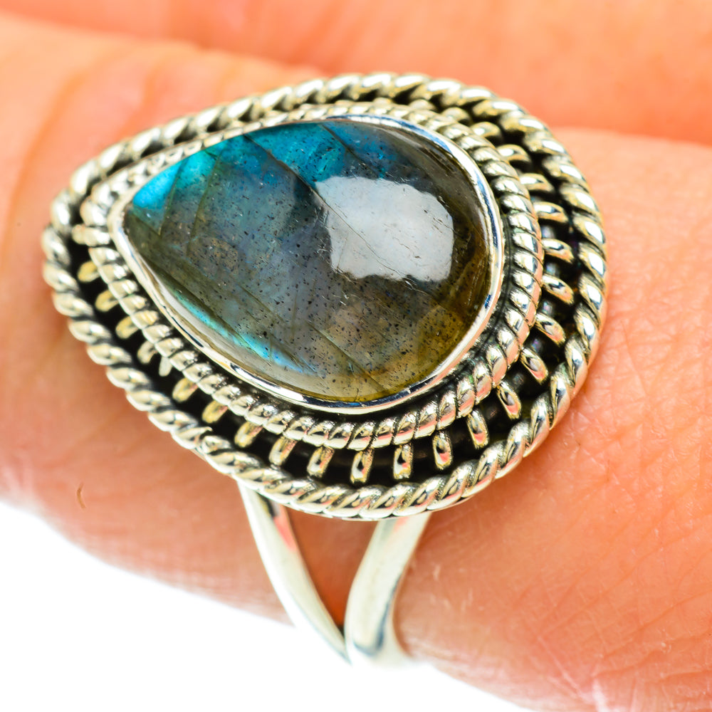 Labradorite Rings handcrafted by Ana Silver Co - RING51678