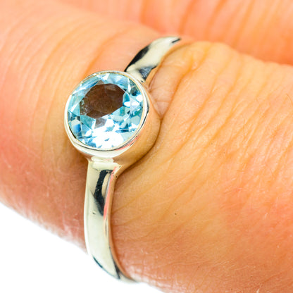 Blue Topaz Rings handcrafted by Ana Silver Co - RING51680