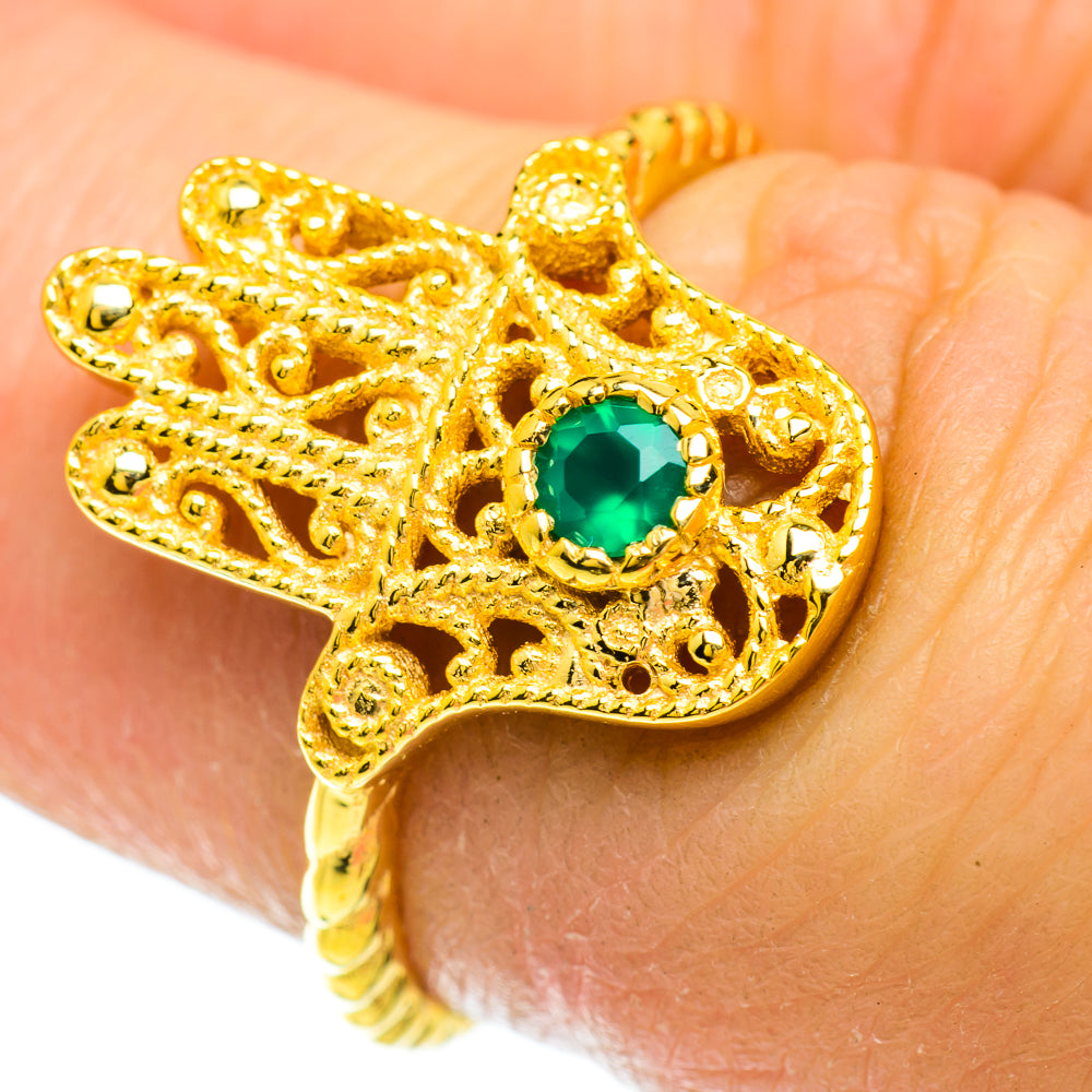 Green Onyx Rings handcrafted by Ana Silver Co - RING51682