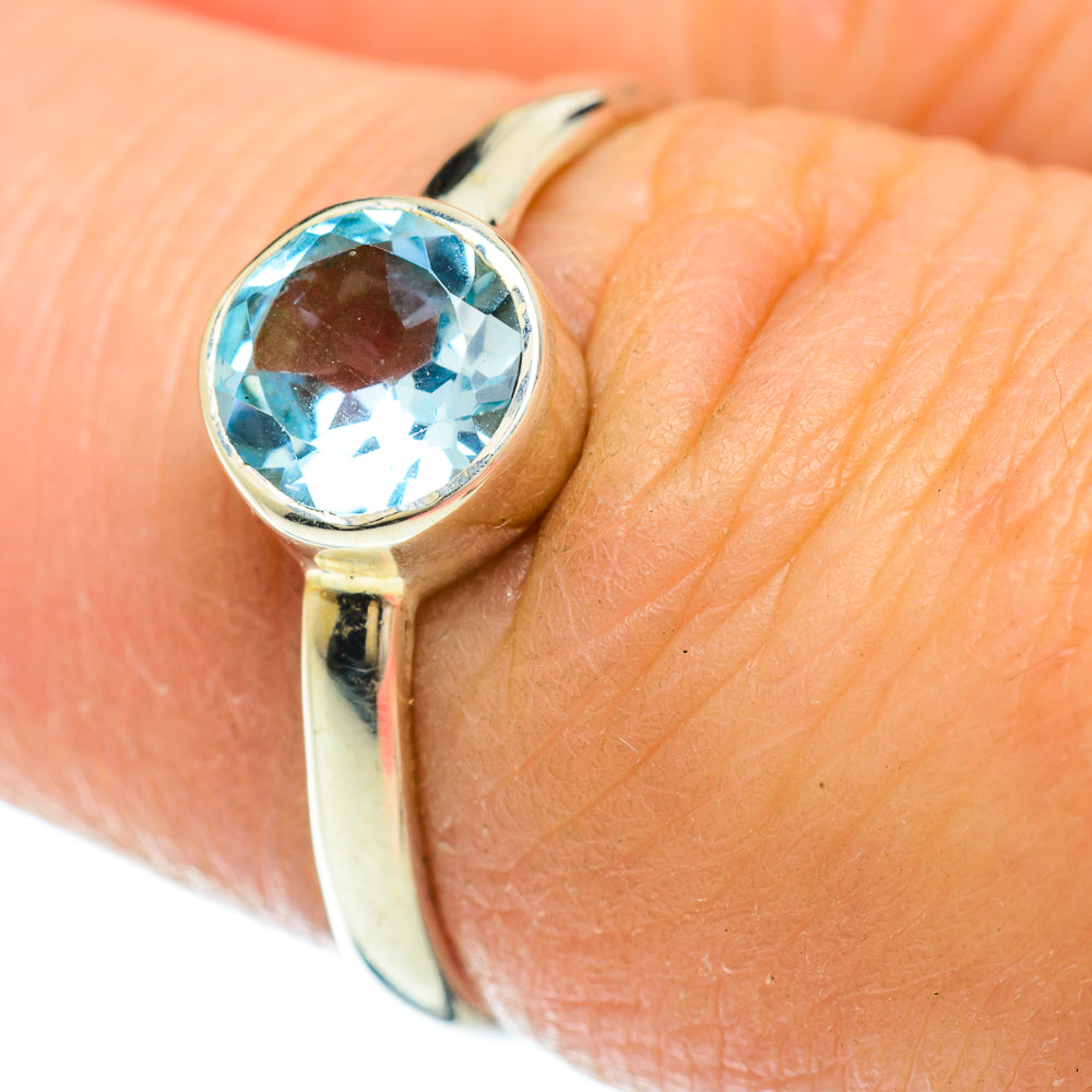 Blue Topaz Rings handcrafted by Ana Silver Co - RING51691