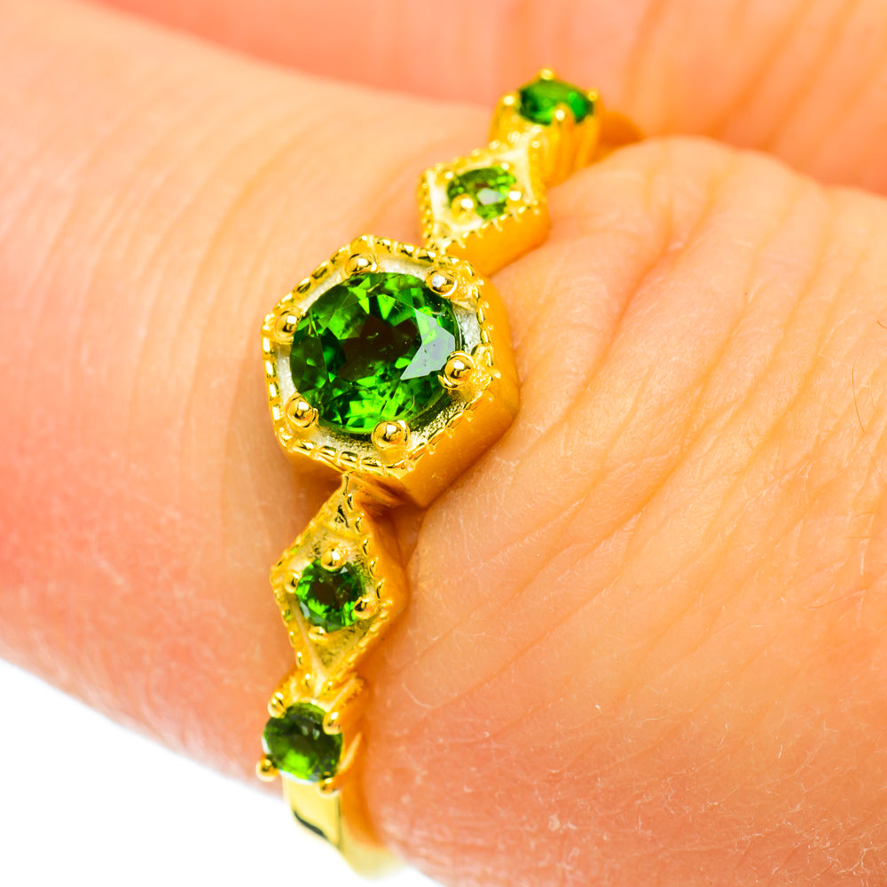 Chrome Diopside Emerald Copper Rings handcrafted by Ana Silver Co - RING51707