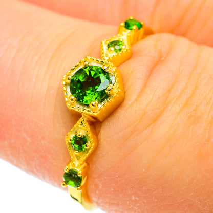 Chrome Diopside Emerald Copper Rings handcrafted by Ana Silver Co - RING51707