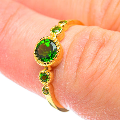 Chrome Diopside Rings handcrafted by Ana Silver Co - RING51817