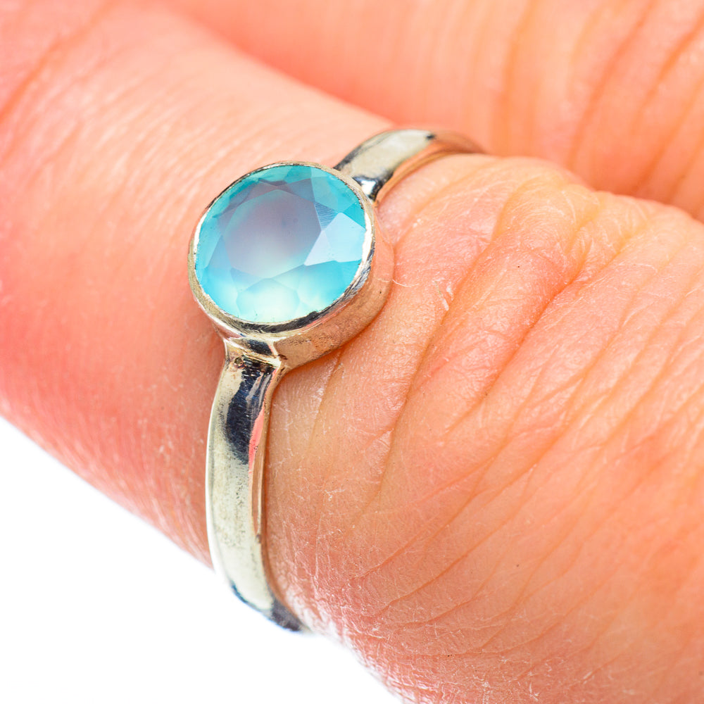 Aqua Chalcedony Rings handcrafted by Ana Silver Co - RING51927
