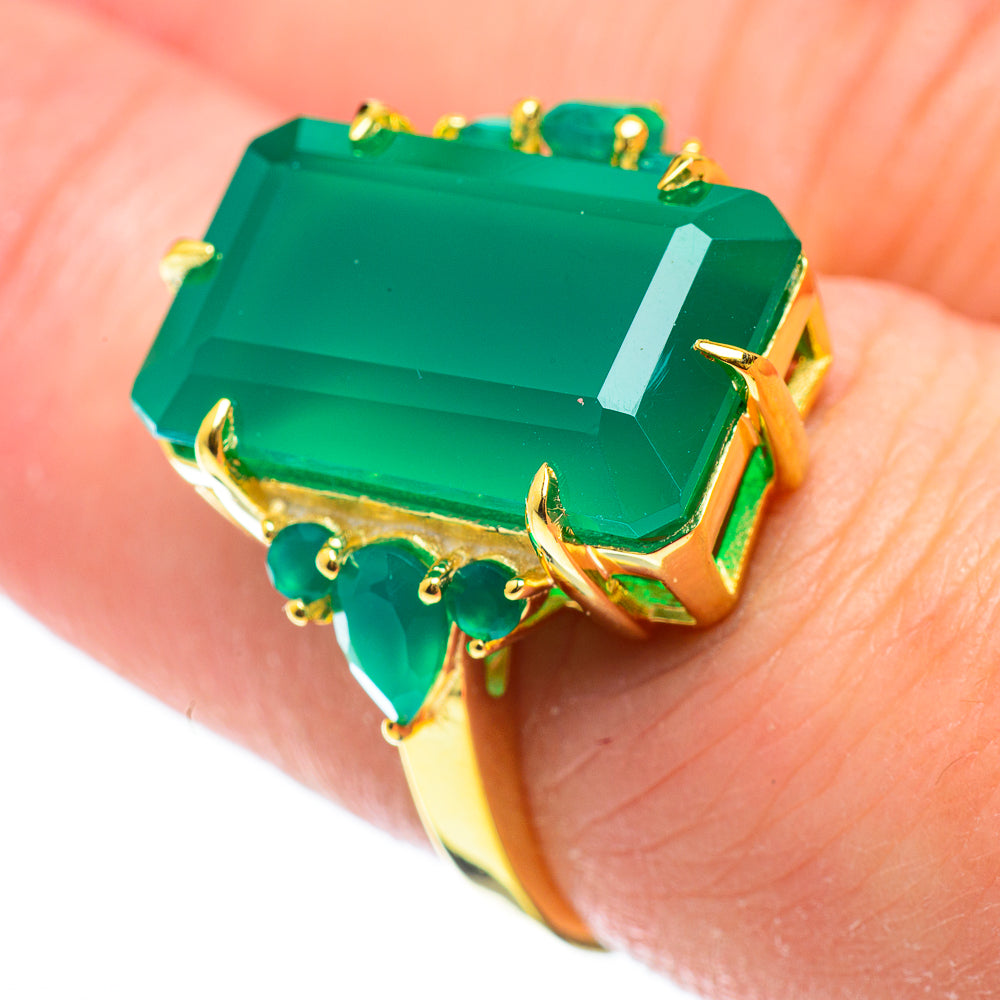 Green Onyx Rings handcrafted by Ana Silver Co - RING51932