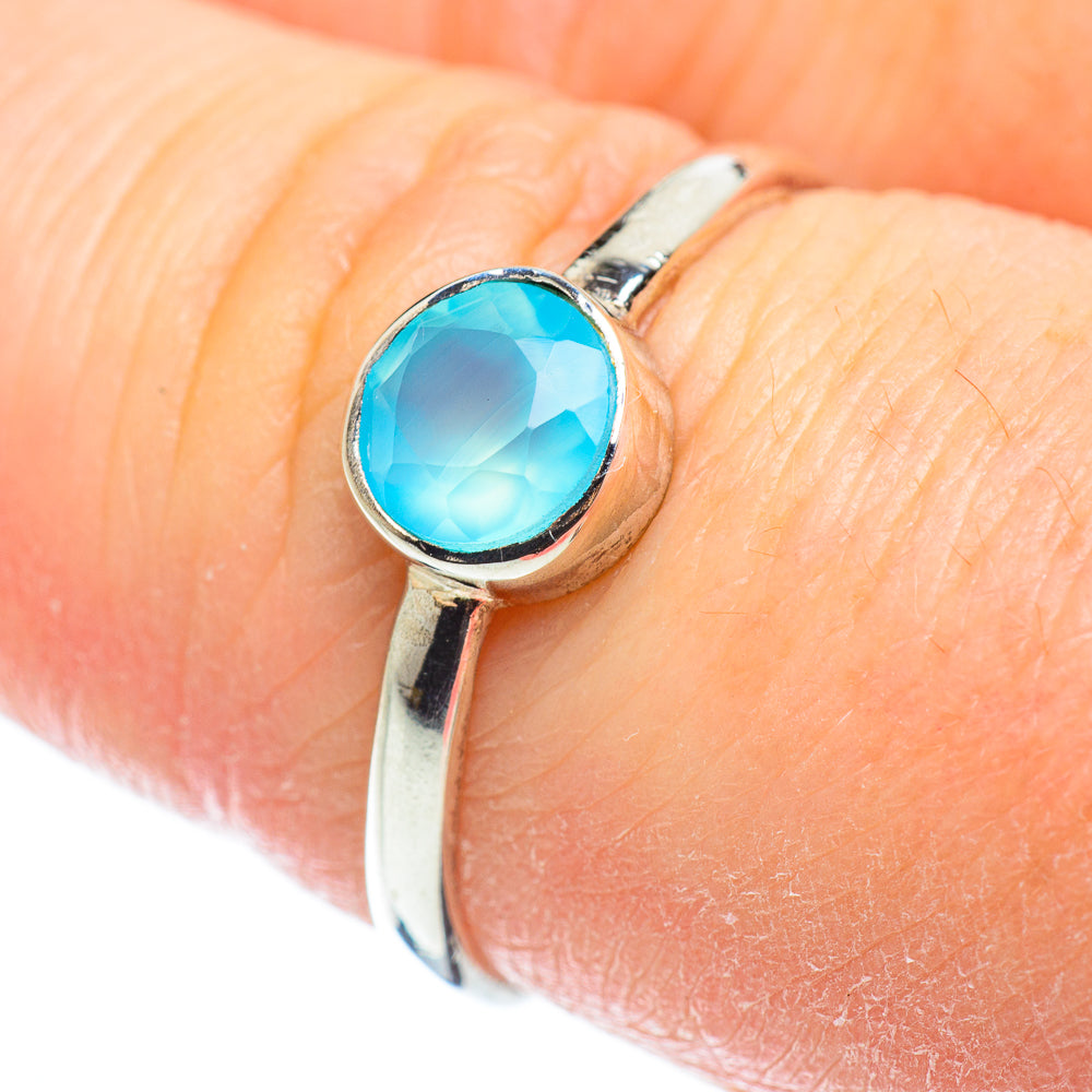 Aqua Chalcedony Rings handcrafted by Ana Silver Co - RING51951
