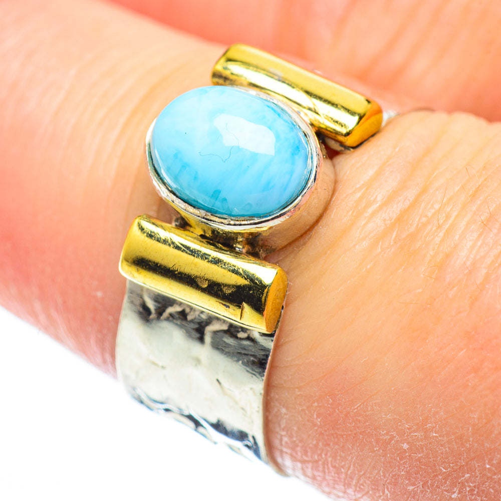 Larimar Rings handcrafted by Ana Silver Co - RING51953