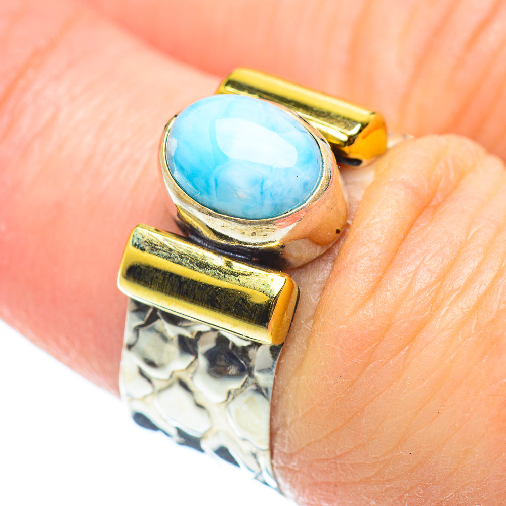 Larimar Rings handcrafted by Ana Silver Co - RING52021