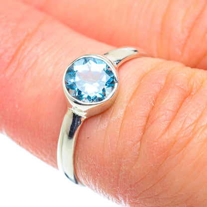 Blue Topaz Rings handcrafted by Ana Silver Co - RING52059
