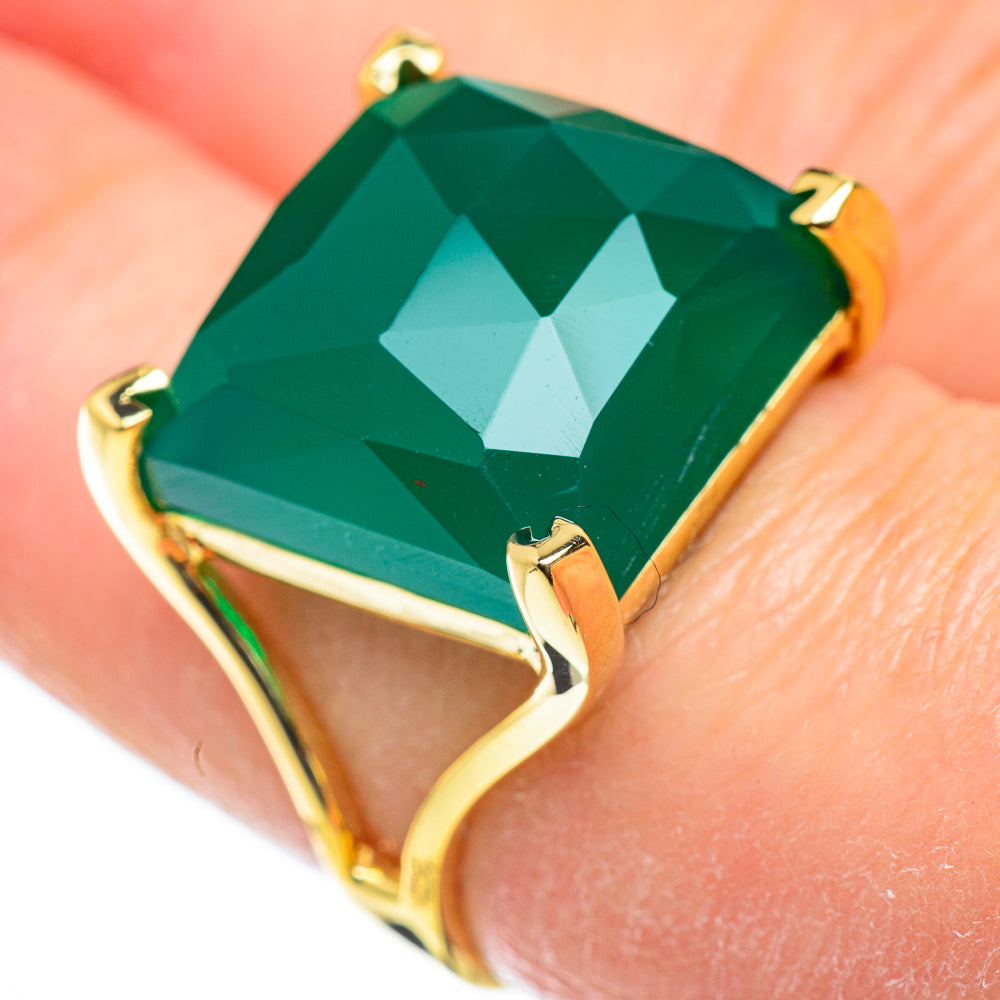 Green Onyx Rings handcrafted by Ana Silver Co - RING52064
