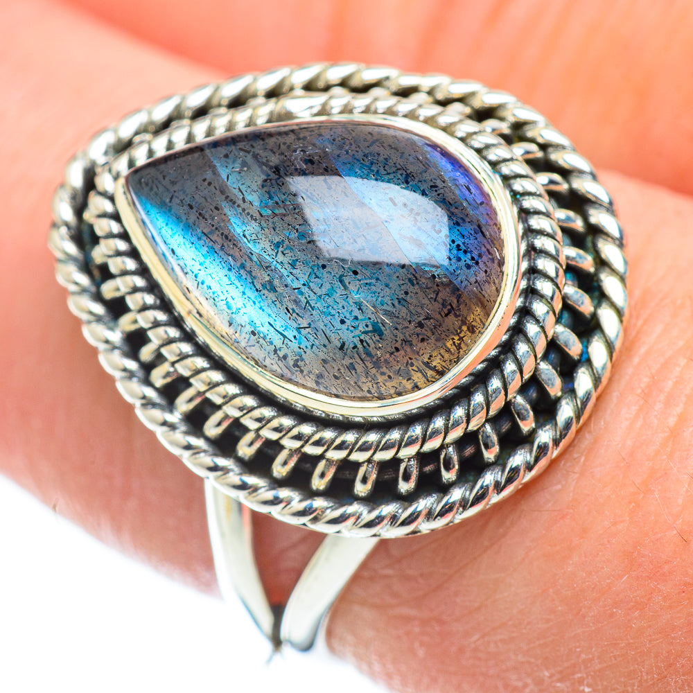 Labradorite Rings handcrafted by Ana Silver Co - RING52093