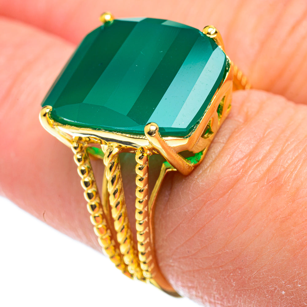 Green Onyx Rings handcrafted by Ana Silver Co - RING52099