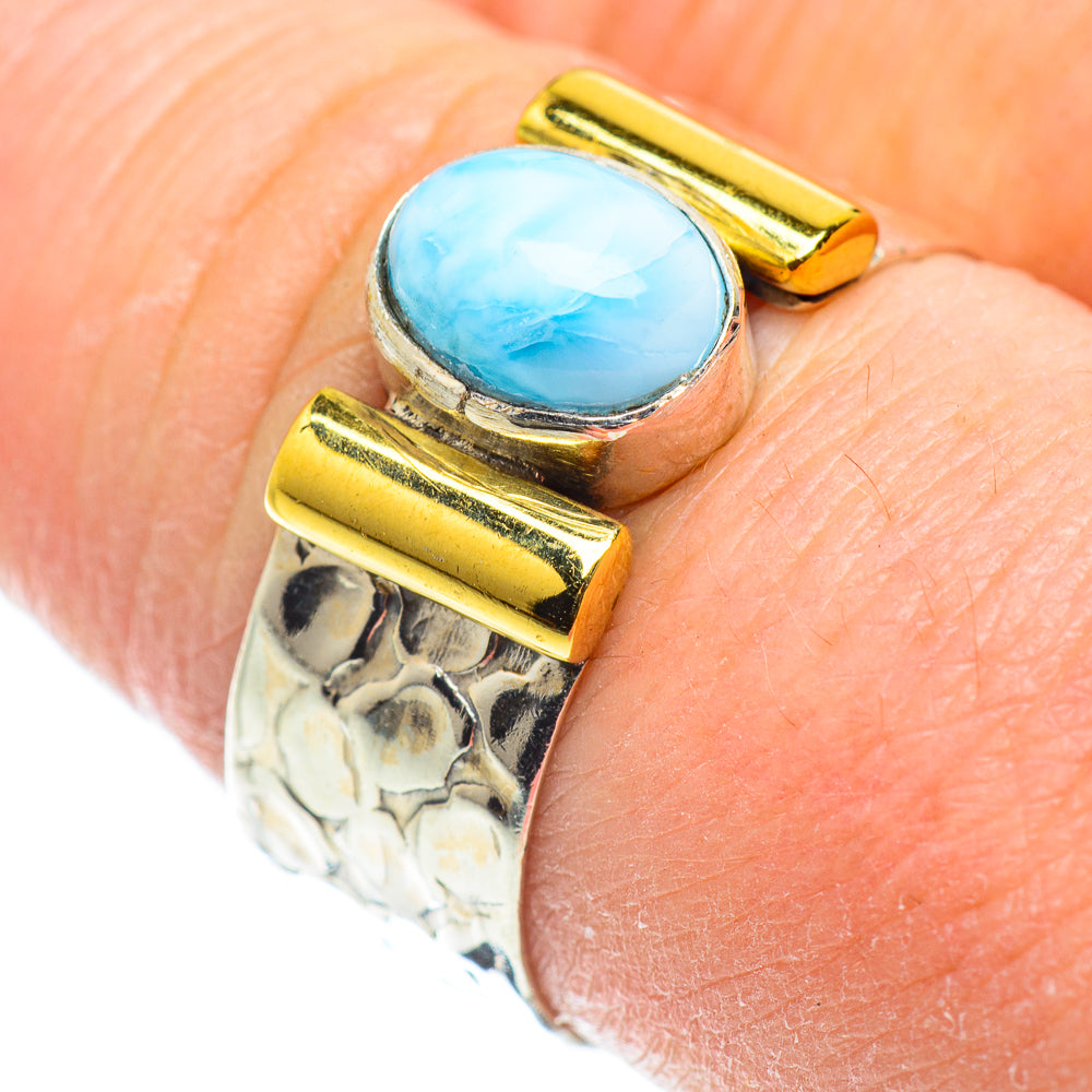 Larimar Rings handcrafted by Ana Silver Co - RING52114