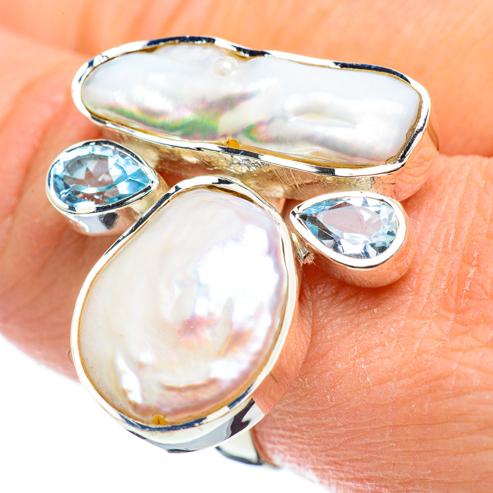 Mother Of Pearl Rings handcrafted by Ana Silver Co - RING52143