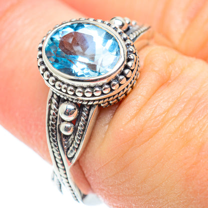 Blue Topaz Rings handcrafted by Ana Silver Co - RING52183
