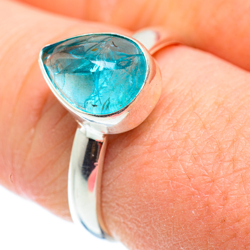 Blue Fluorite Rings handcrafted by Ana Silver Co - RING52185