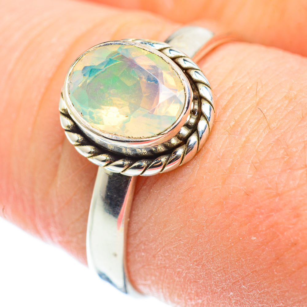 Ethiopian Opal Rings handcrafted by Ana Silver Co - RING52208