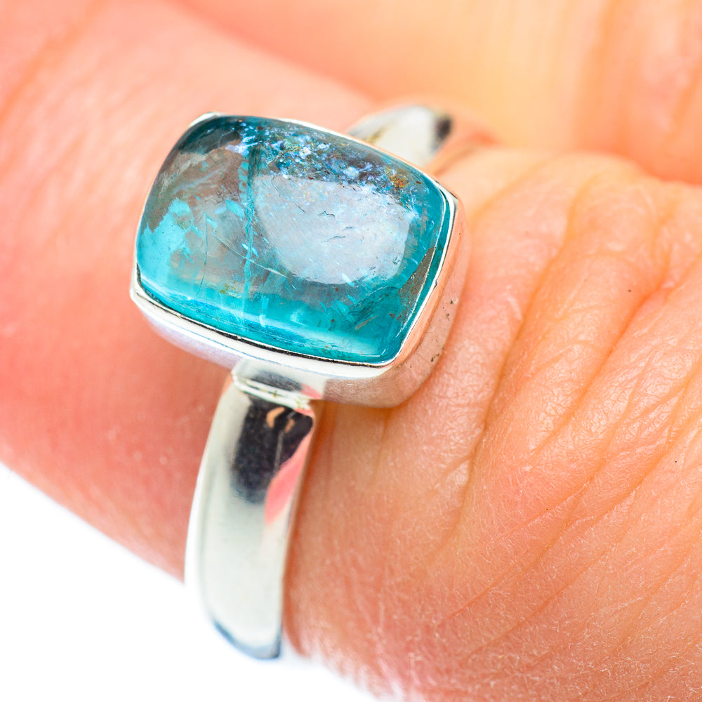 Blue Fluorite Rings handcrafted by Ana Silver Co - RING52210