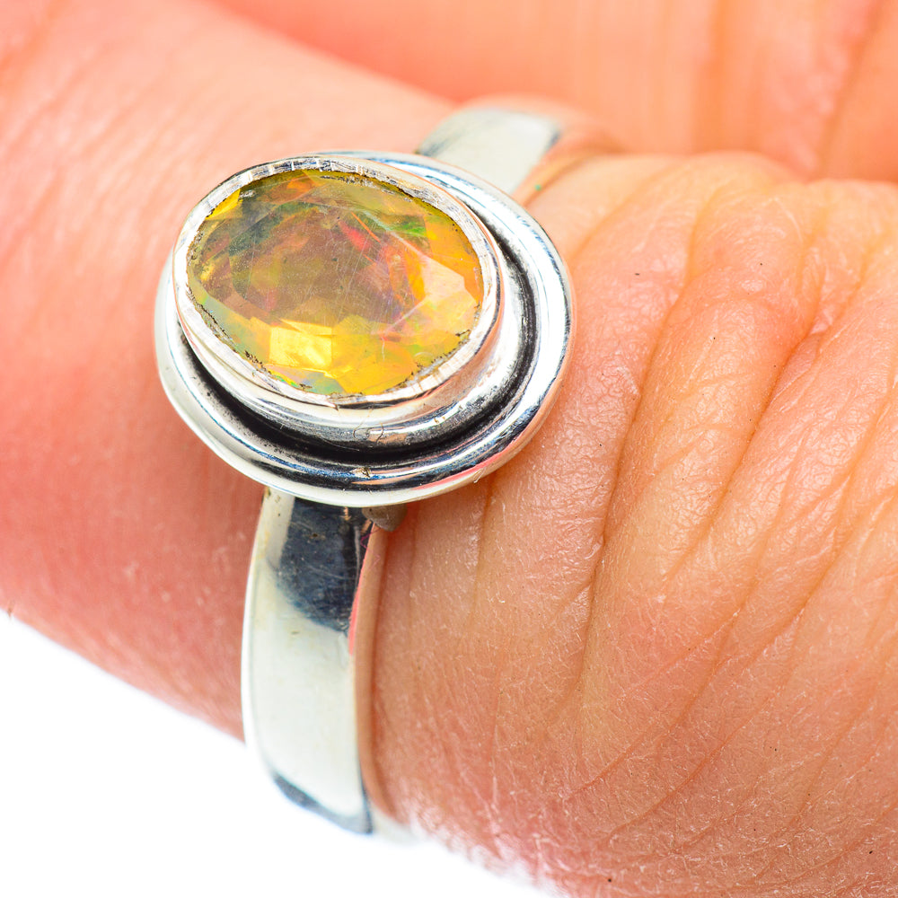 Ethiopian Opal Rings handcrafted by Ana Silver Co - RING52236