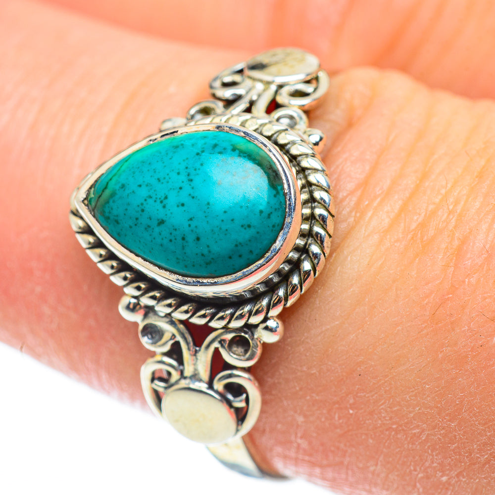 Chrysocolla Rings handcrafted by Ana Silver Co - RING52241