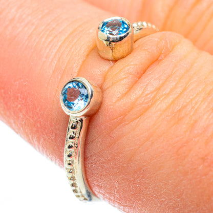 Blue Topaz Rings handcrafted by Ana Silver Co - RING52242