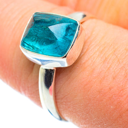 Blue Fluorite Rings handcrafted by Ana Silver Co - RING52243