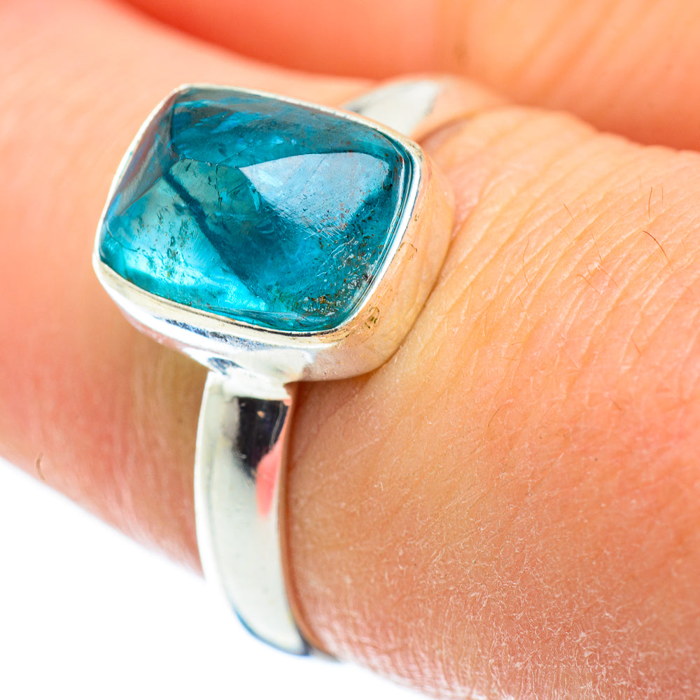 Blue Fluorite Rings handcrafted by Ana Silver Co - RING52320