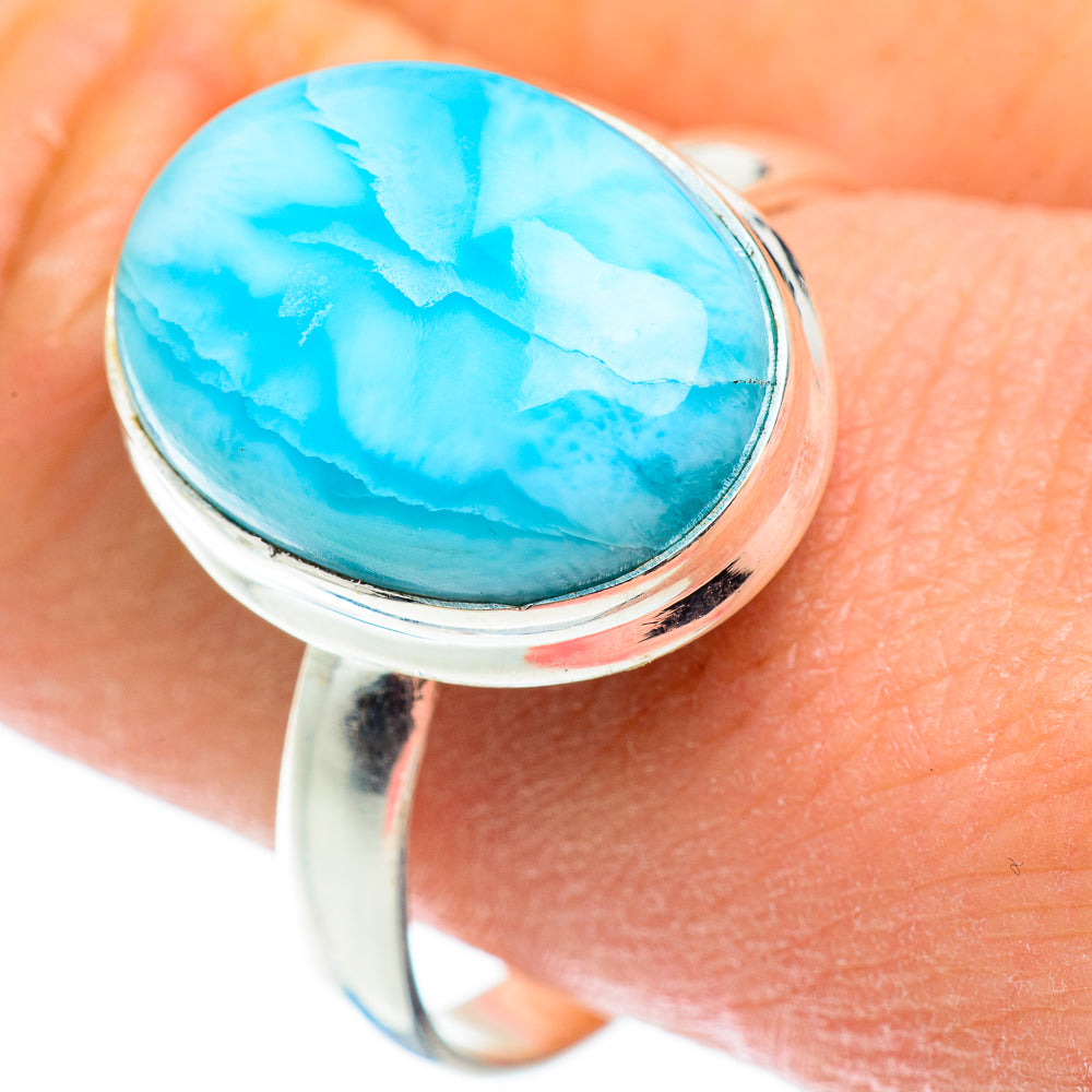 Larimar Rings handcrafted by Ana Silver Co - RING52322