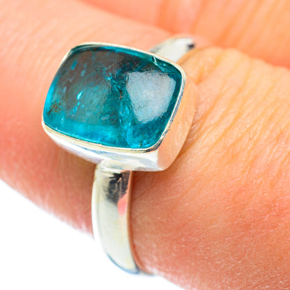 Blue Fluorite Rings handcrafted by Ana Silver Co - RING52357