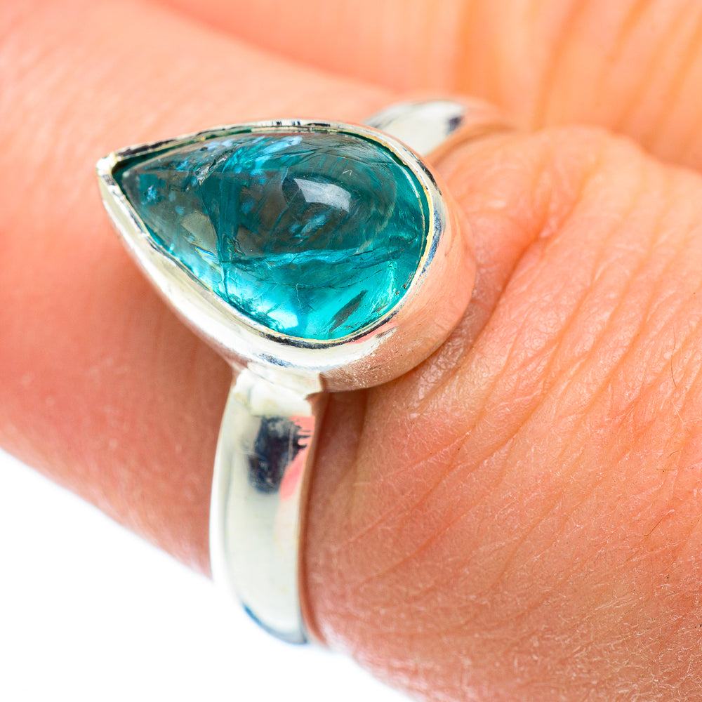 Blue Fluorite Rings handcrafted by Ana Silver Co - RING52361