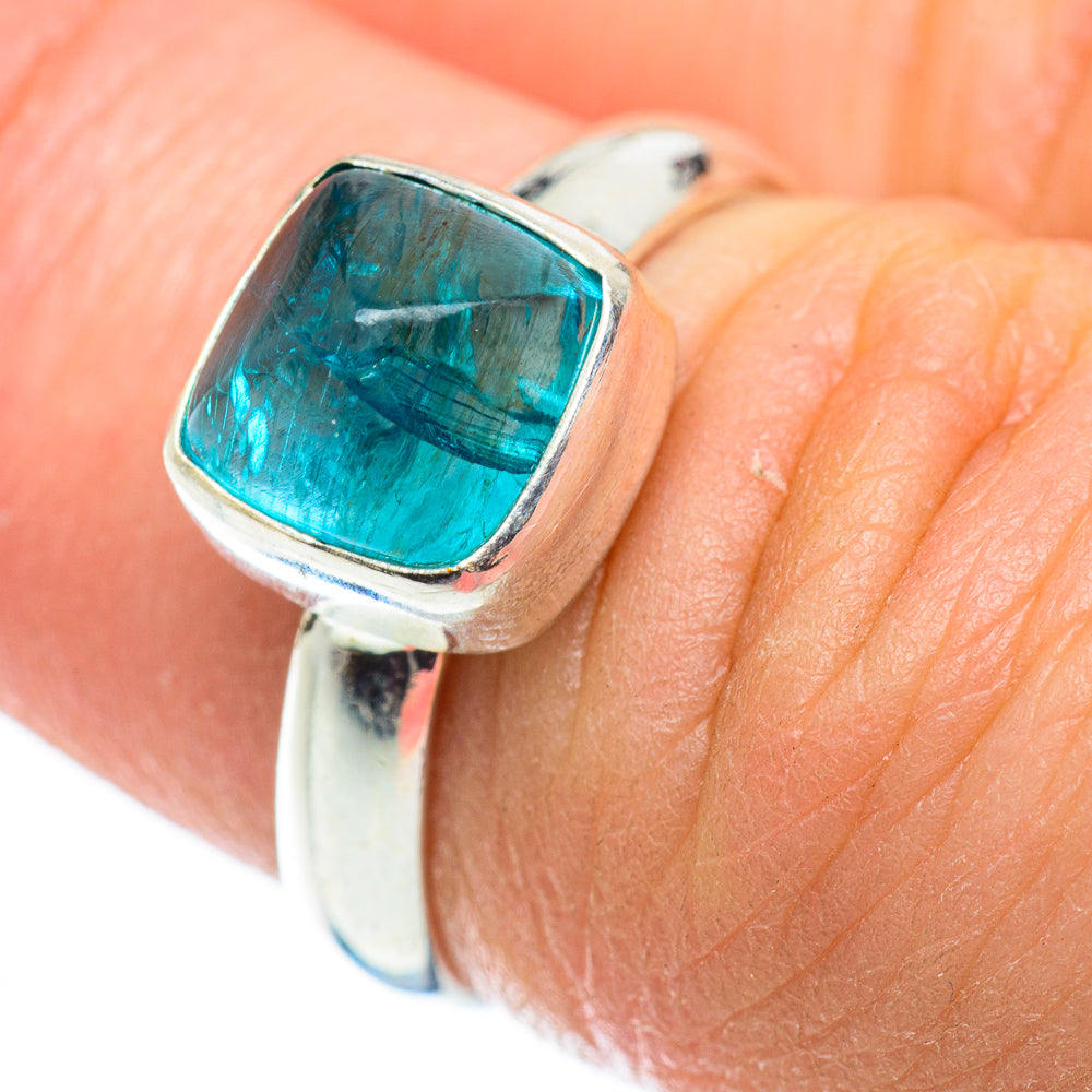 Blue Fluorite Rings handcrafted by Ana Silver Co - RING52374