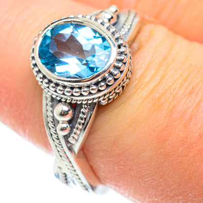 Blue Topaz Rings handcrafted by Ana Silver Co - RING52377