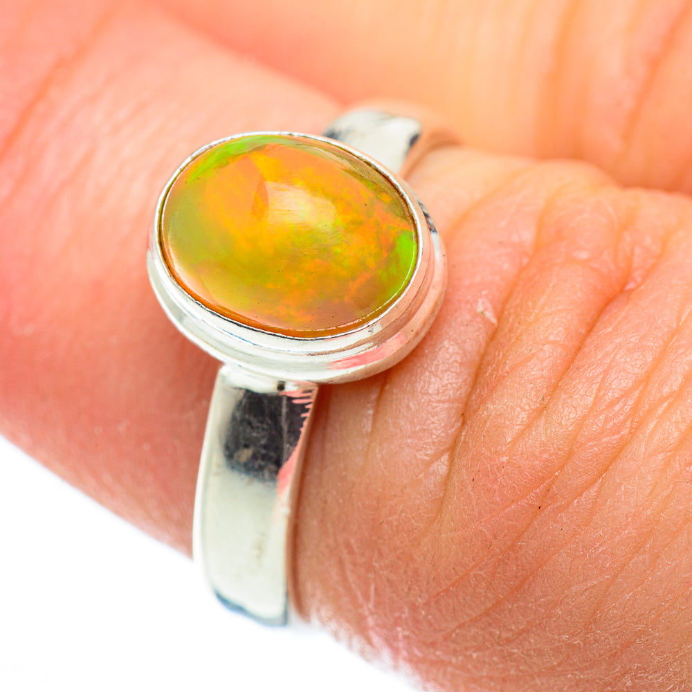 Ethiopian Opal Rings handcrafted by Ana Silver Co - RING52403