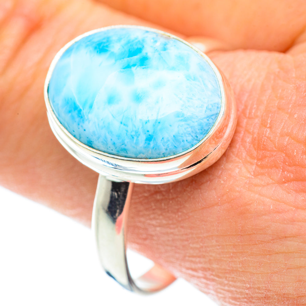 Larimar Rings handcrafted by Ana Silver Co - RING52404