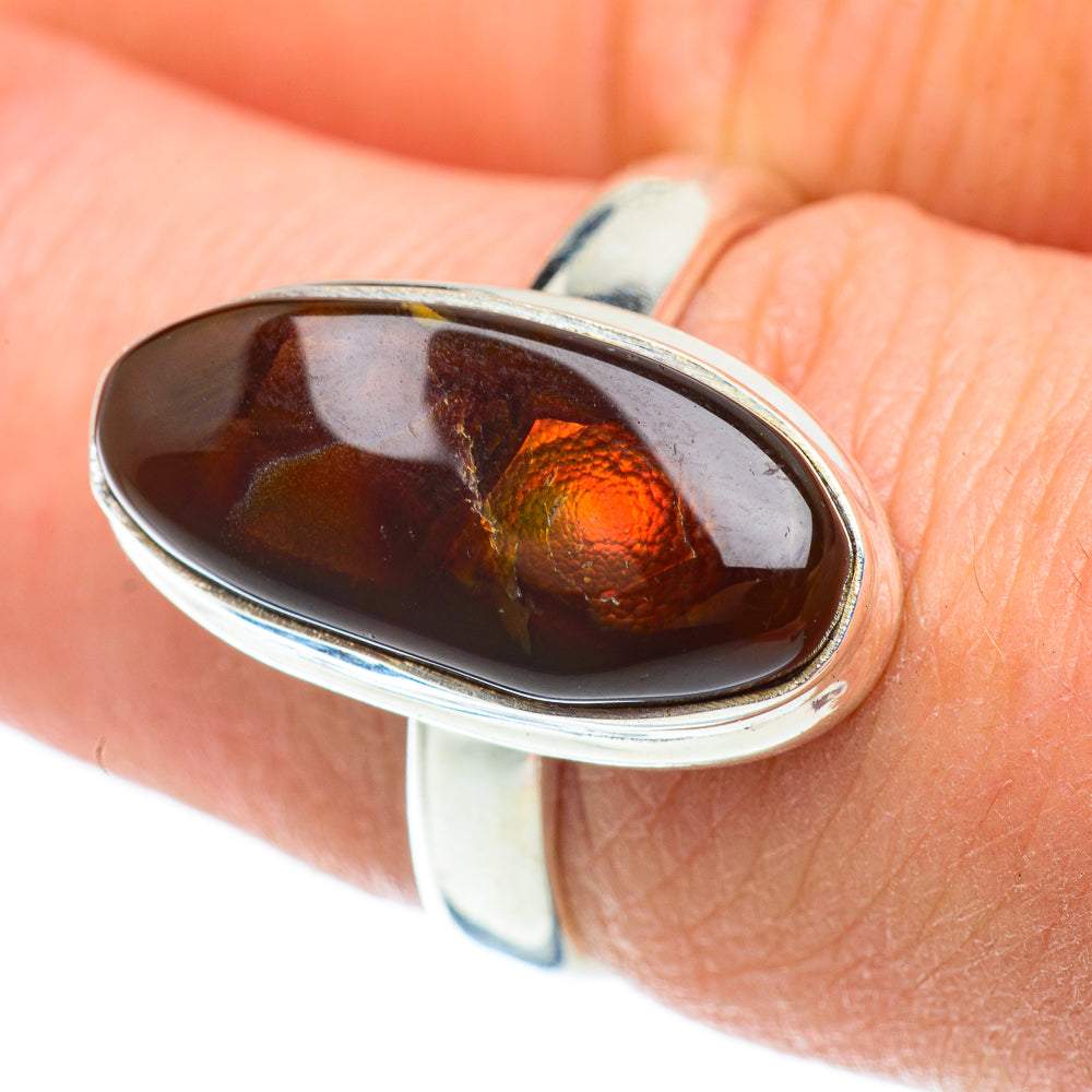 Mexican Fire Agate Rings handcrafted by Ana Silver Co - RING52429