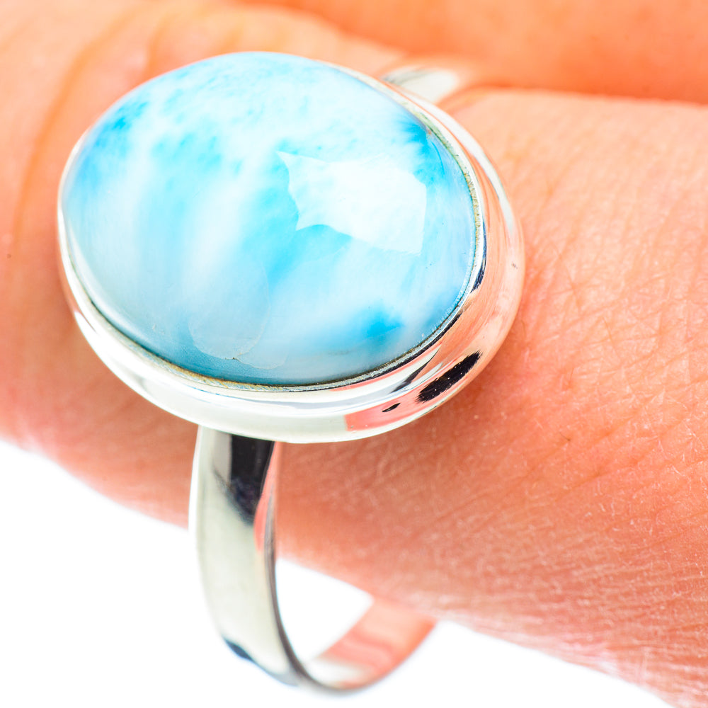 Larimar Rings handcrafted by Ana Silver Co - RING52520