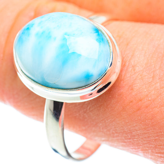 Larimar Rings handcrafted by Ana Silver Co - RING52520
