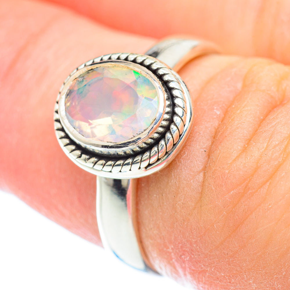 Ethiopian Opal Rings handcrafted by Ana Silver Co - RING52604
