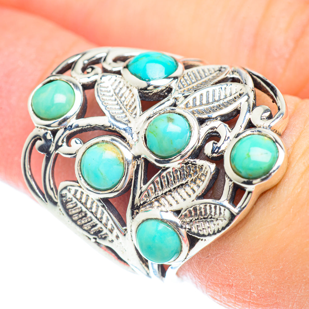 Tibetan Turquoise Rings handcrafted by Ana Silver Co - RING52609