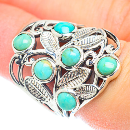 Tibetan Turquoise Rings handcrafted by Ana Silver Co - RING52609