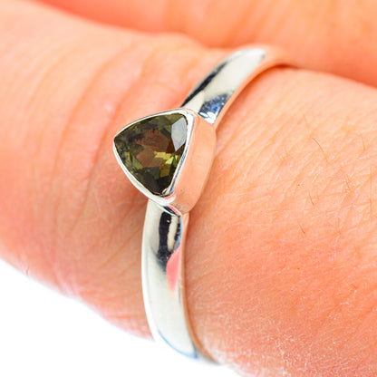 Czech Moldavite Rings handcrafted by Ana Silver Co - RING52662