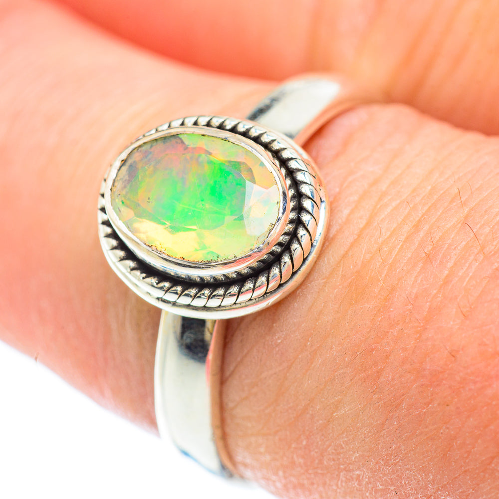 Ethiopian Opal Rings handcrafted by Ana Silver Co - RING52673