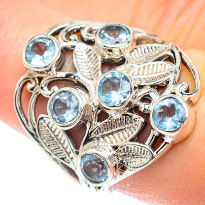 Blue Topaz Rings handcrafted by Ana Silver Co - RING52677