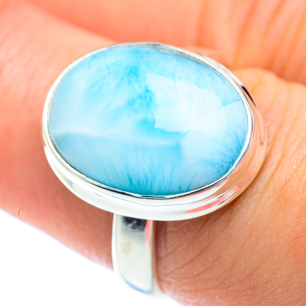 Larimar Rings handcrafted by Ana Silver Co - RING52740