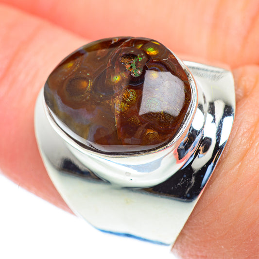 Mexican Fire Agate Rings handcrafted by Ana Silver Co - RING52766