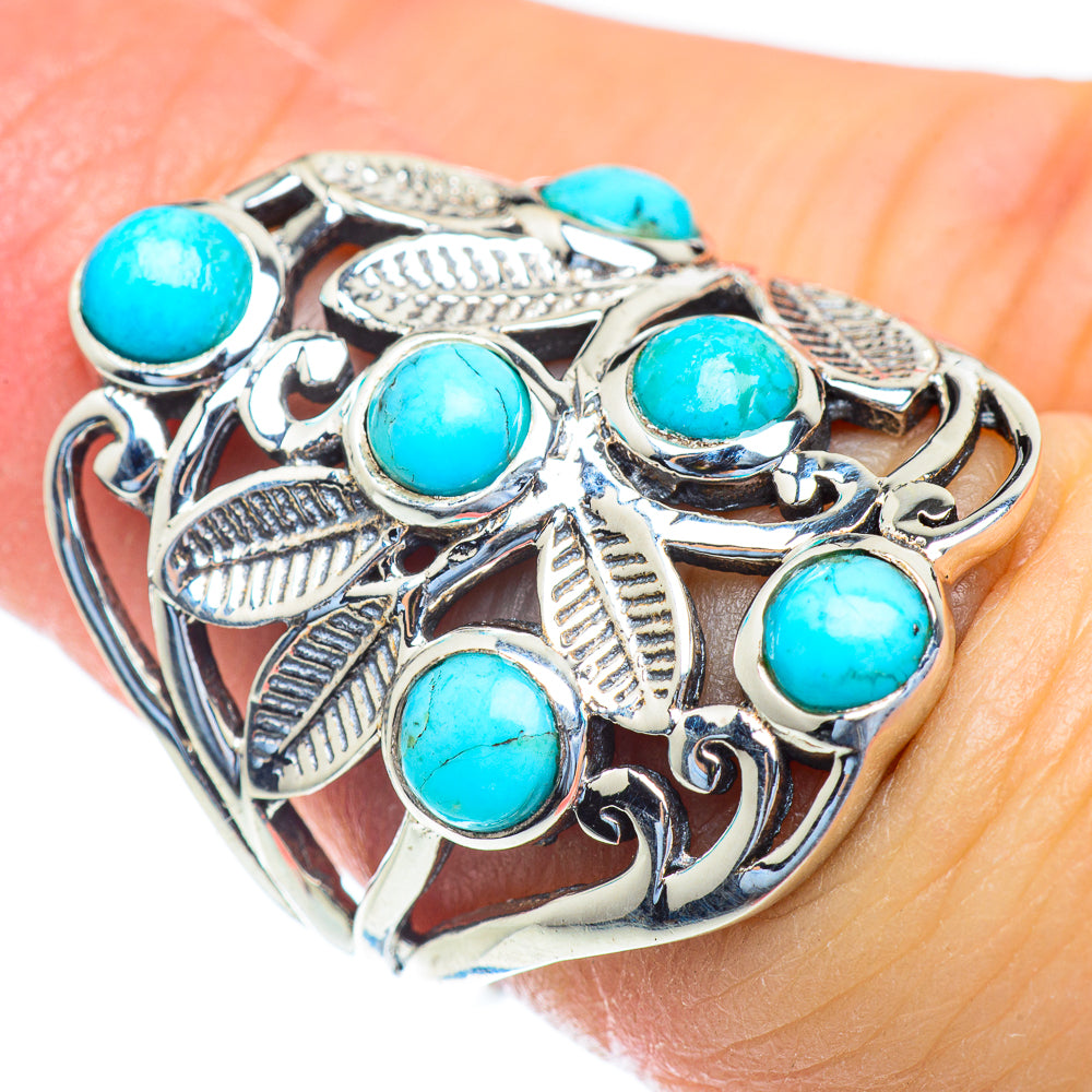 Tibetan Turquoise Rings handcrafted by Ana Silver Co - RING52772