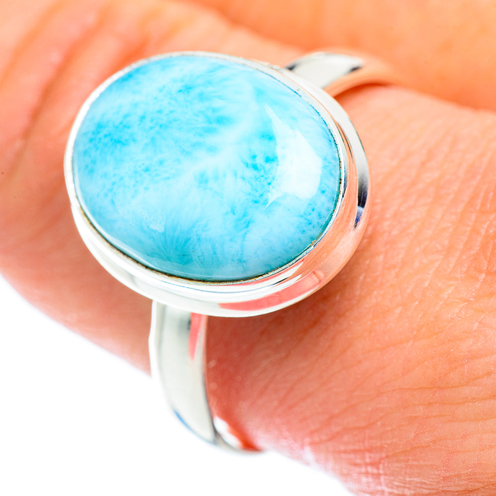 Larimar Rings handcrafted by Ana Silver Co - RING52793